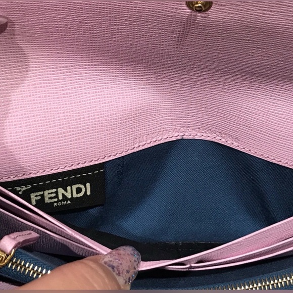 FENDI Vitello Elite Crystal Eye Monster Continental Wallet - Picture 6 of 13